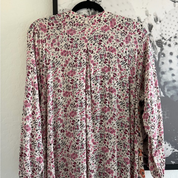 Natalie Martin Fiore Pink Floral Long Sleeve Flowy Maxi Dress size Small - Picture 14 of 16